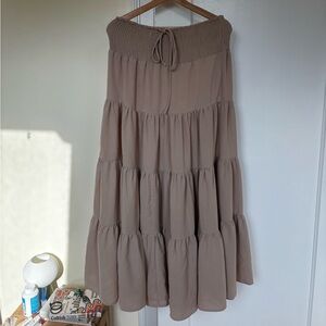 Hyfve Tan Tiered Skirt